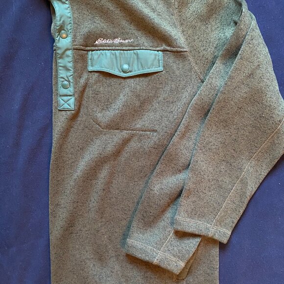 Eddie Bauer Heather Green XL Pullover - Picture 3 of 5